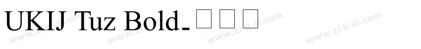 UKIJ Tuz Bold字体转换